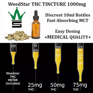 WeedStar THC Tincture 1000mg - 10ml Bottles