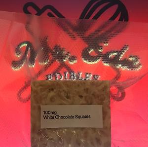 100mg White Chocolate Squares