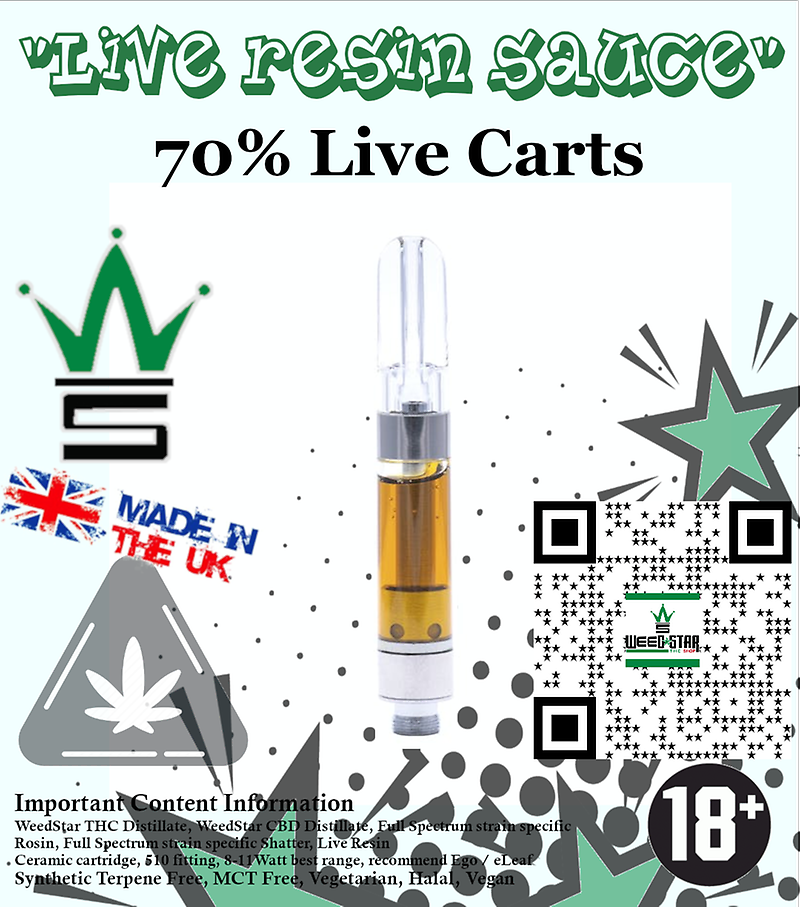 70:30 Live Resin Sauce Vape Carts