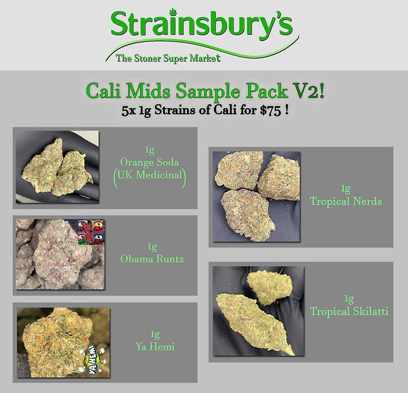❂ Cali Mids SAMPLE PACK 5x 1g Strains ❂