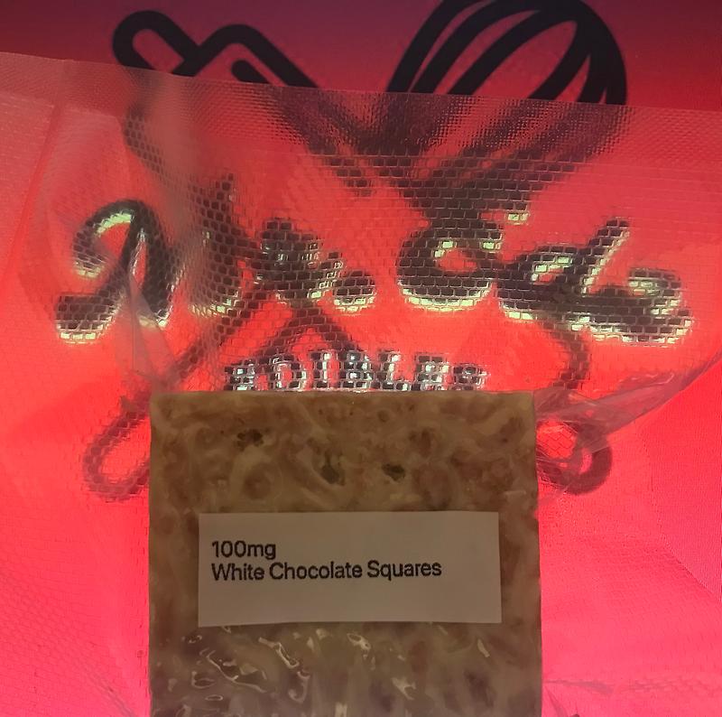 100mg White Chocolate Squares