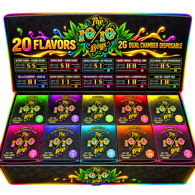 Premium THC Disposables Menu