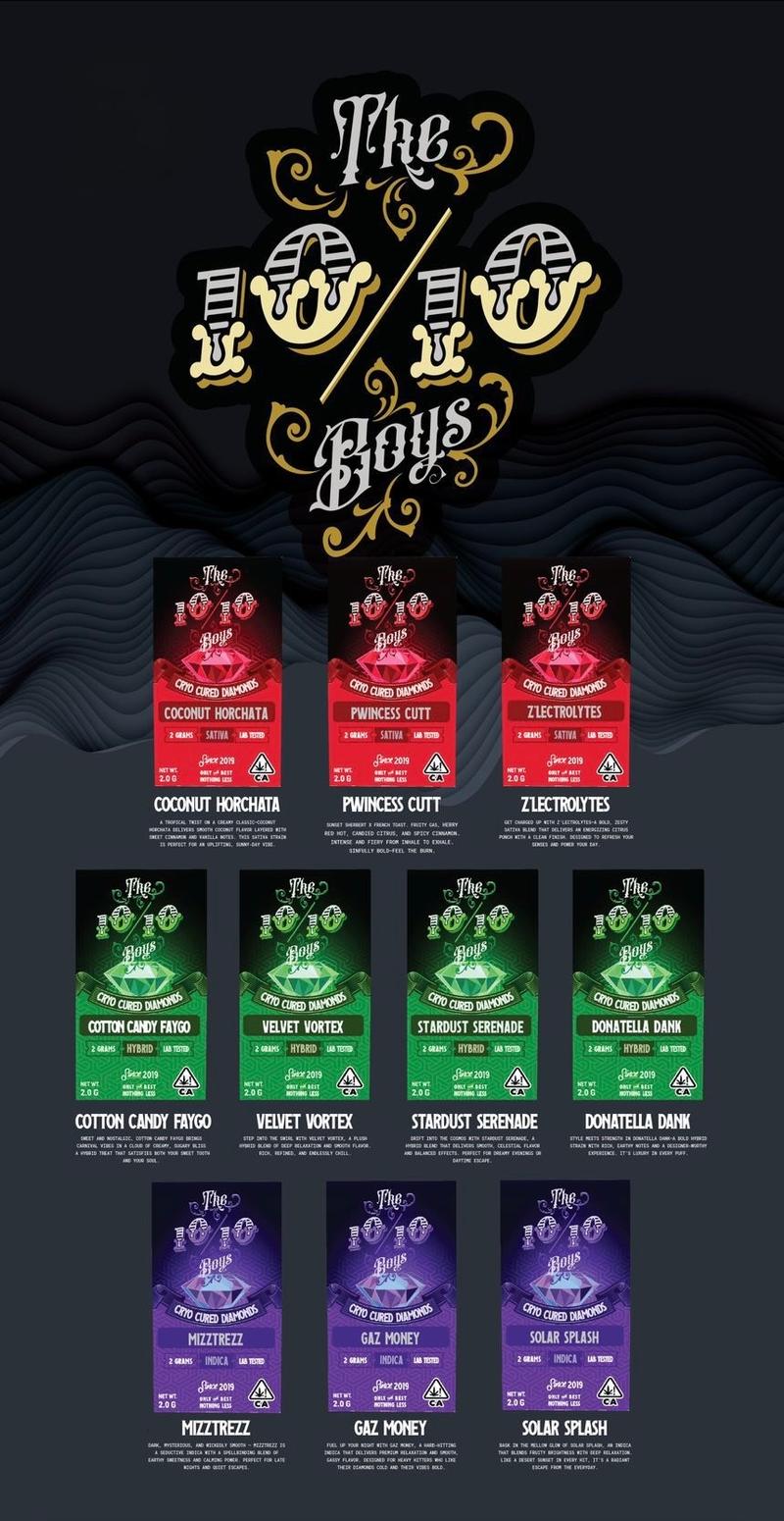 10/10 BOYS NEW CRYO CURED DIAMONDS 2G FREE SHIPPING