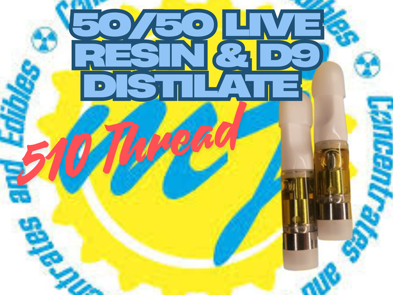 50/50 Live Resin & D9 Distilate Cart.