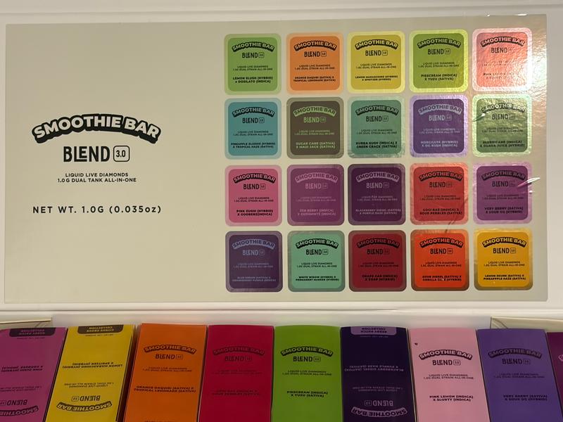 Premium THC Disposables Menu