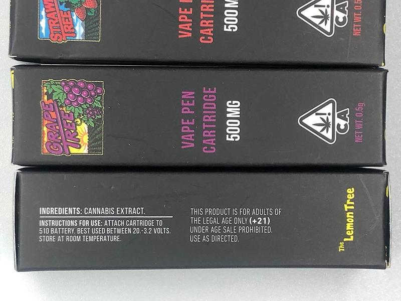 LemonTree Dispensary Vape Carts - 5 Flavours