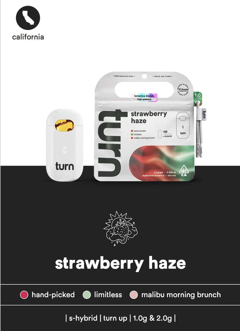 *genuine* turn 1g botanica blends dispossable thc vape