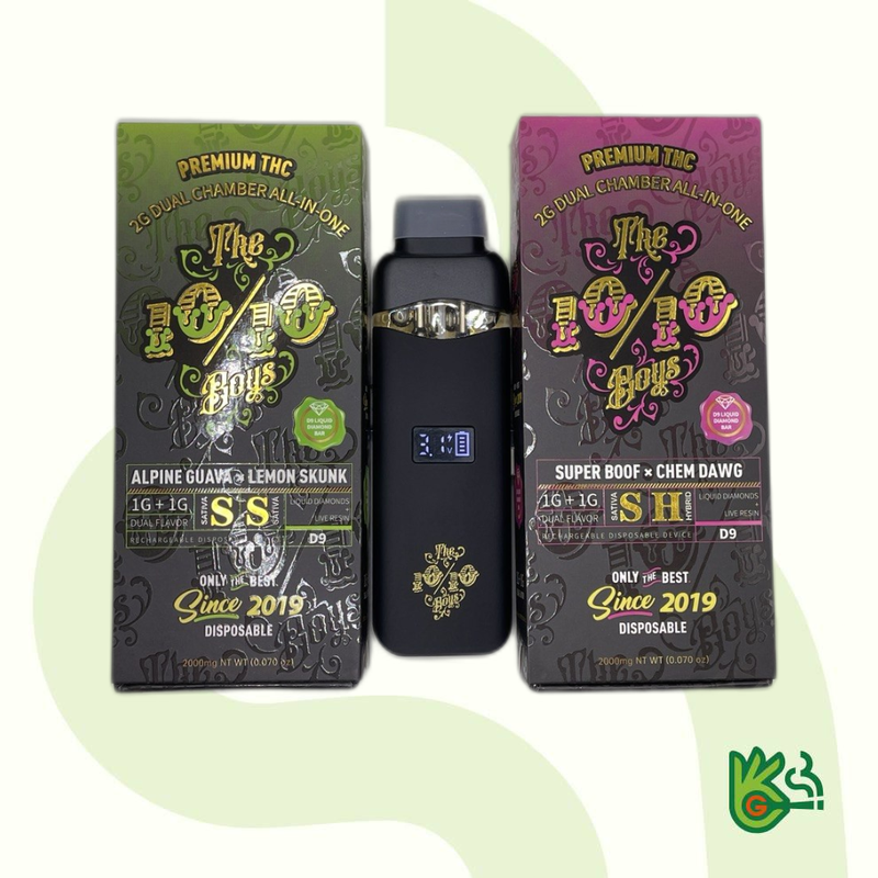 10/10 Boys 2000MG Vapes - Duals