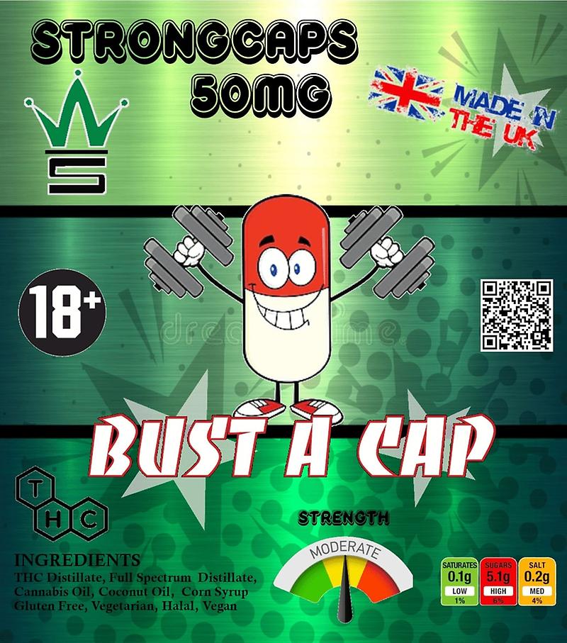 Packs 5 x 50mg THC Capsules - Dispensary Quality