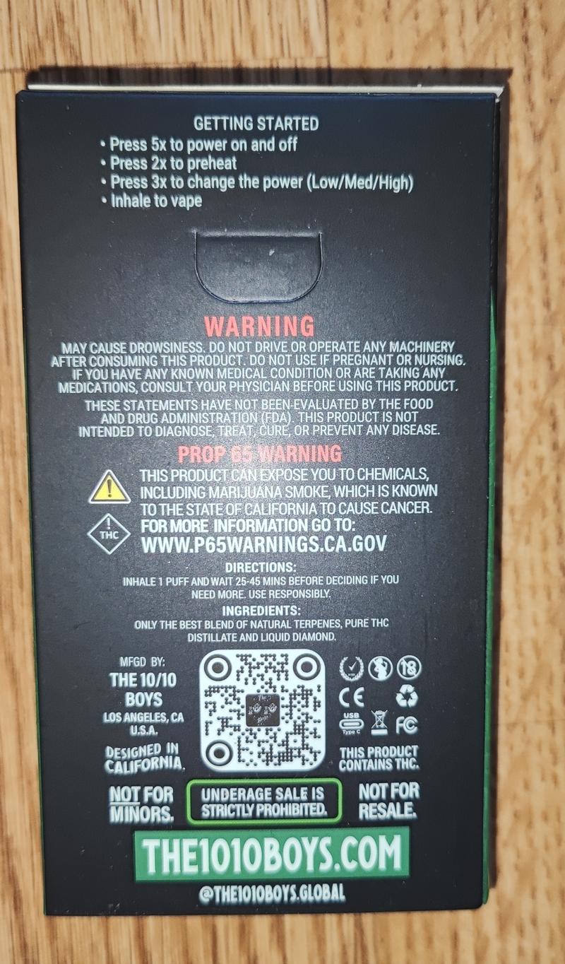 The 10/10 Boys 2000mg 2g Vapes Cheapest